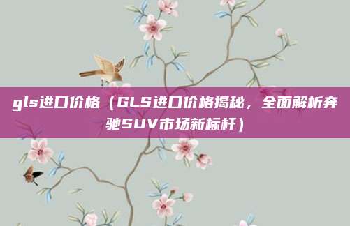 gls进口价格（GLS进口价格揭秘，全面解析奔驰SUV市场新标杆）