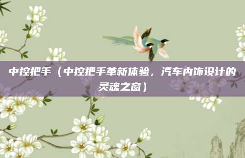 中控把手（中控把手革新体验，汽车内饰设计的灵魂之窗）