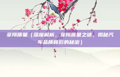 菲翔质量（深度解析，菲翔质量之谜，揭秘汽车品质背后的秘密）