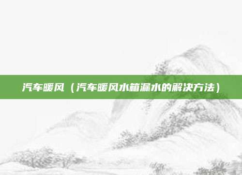 汽车暖风(汽车暖风水箱漏水的解决方法)
