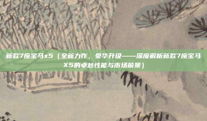 新款7座宝马x5（全新力作，豪华升级——深度解析新款7座宝马X5的卓越性能与市场前景）