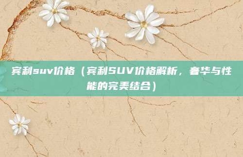 宾利suv价格（宾利SUV价格解析，奢华与性能的完美结合）