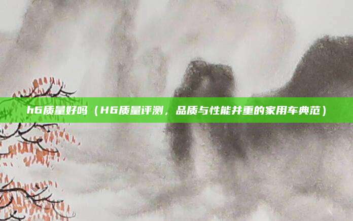 h6质量好吗（H6质量评测，品质与性能并重的家用车典范）