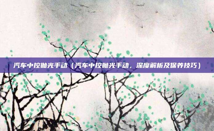 汽车中控抛光手动（汽车中控抛光手动，深度解析及保养技巧）