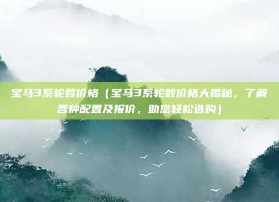 宝马3系轮毂价格（宝马3系轮毂价格大揭秘，了解各种配置及报价，助您轻松选购）
