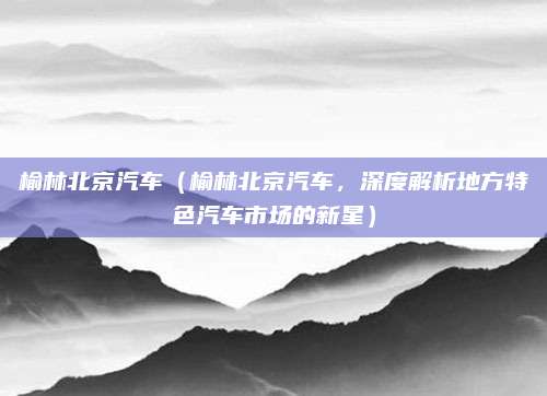 榆林北京汽车（榆林北京汽车，深度解析地方特色汽车市场的新星）