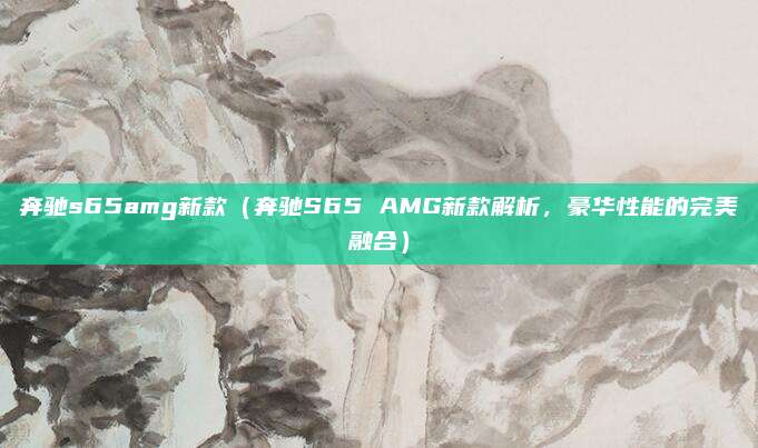 奔驰s65amg新款（奔驰S65 AMG新款解析，豪华性能的完美融合）