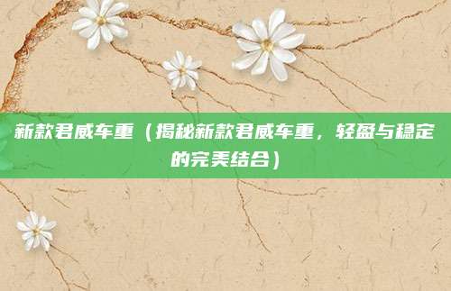 新款君威车重（揭秘新款君威车重，轻盈与稳定的完美结合）