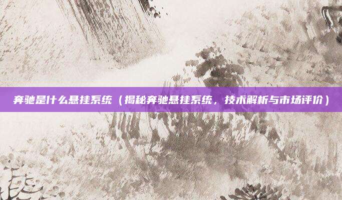 奔驰是什么悬挂系统（揭秘奔驰悬挂系统，技术解析与市场评价）