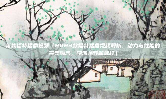 新款福特猛禽视频（2023款福特猛禽视频解析，动力与性能的完美融合，硬派越野新标杆）