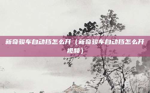 新奇骏车自动挡怎么开(新奇骏车自动挡怎么开视频)