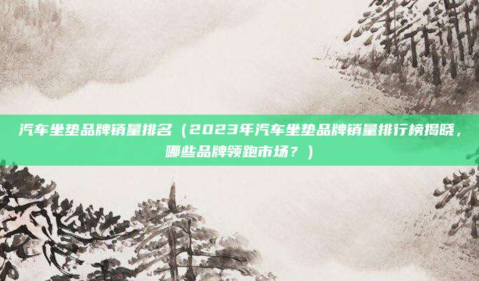 汽车坐垫品牌销量排名（2023年汽车坐垫品牌销量排行榜揭晓，哪些品牌领跑市场？）