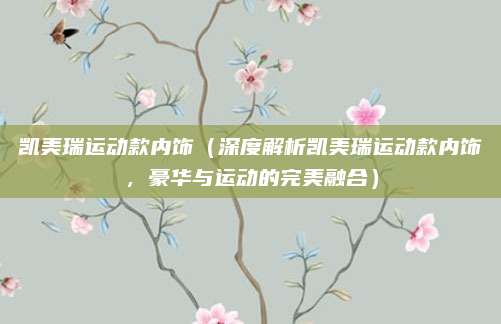 凯美瑞运动款内饰（深度解析凯美瑞运动款内饰，豪华与运动的完美融合）