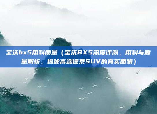 宝沃bx5用料质量（宝沃BX5深度评测，用料与质量解析，揭秘高端德系SUV的真实面貌）
