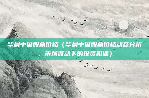 华晨中国股票价格（华晨中国股票价格动态分析，市场波动下的投资机遇）