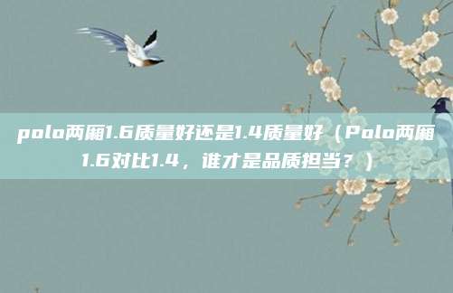 polo两厢1.6质量好还是1.4质量好（Polo两厢1.6对比1.4，谁才是品质担当？）