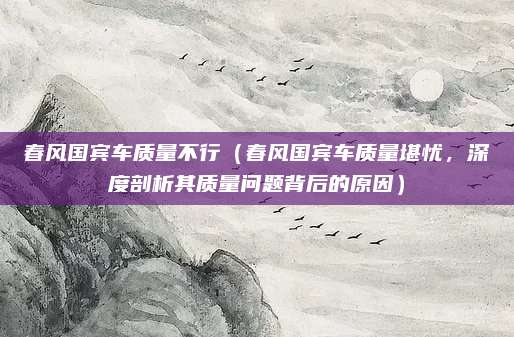 春风国宾车质量不行（春风国宾车质量堪忧，深度剖析其质量问题背后的原因）