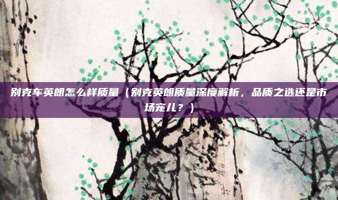别克车英朗怎么样质量（别克英朗质量深度解析，品质之选还是市场宠儿？）