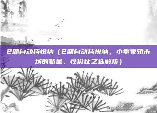 2厢自动挡悦纳（2厢自动挡悦纳，小型家轿市场的新星，性价比之选解析）