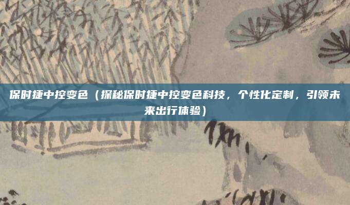 保时捷中控变色（探秘保时捷中控变色科技，个性化定制，引领未来出行体验）