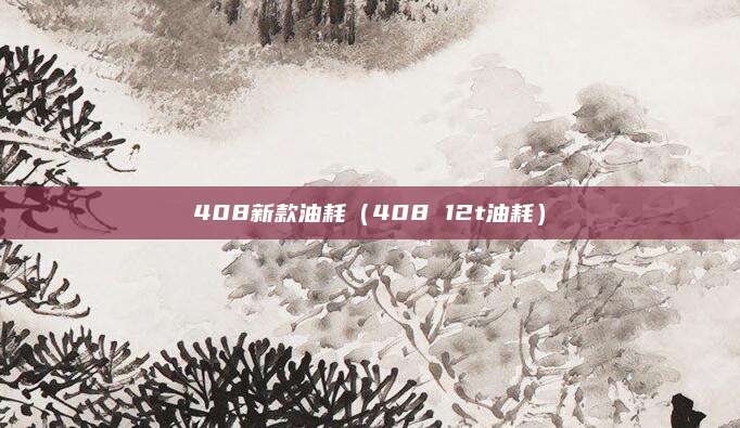 408新款油耗(408 12t油耗)