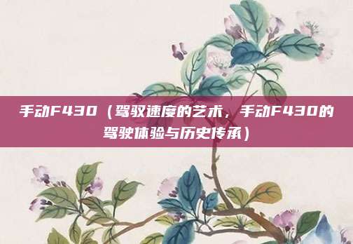 手动F430（驾驭速度的艺术，手动F430的驾驶体验与历史传承）