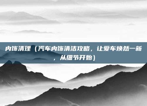 内饰清理（汽车内饰清洁攻略，让爱车焕然一新，从细节开始）