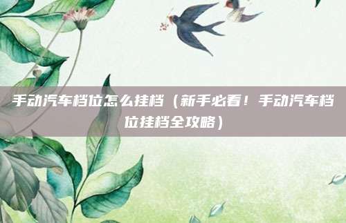 手动汽车档位怎么挂档（新手必看！手动汽车档位挂档全攻略）