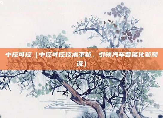 中控可控（中控可控技术革新，引领汽车智能化新潮流）
