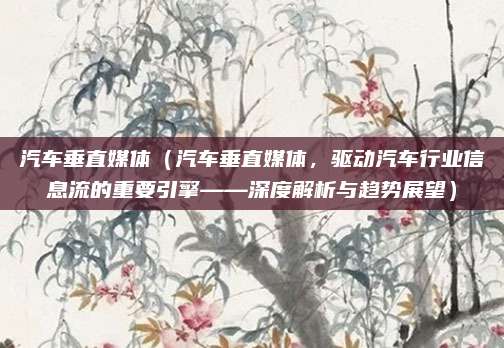 汽车垂直媒体（汽车垂直媒体，驱动汽车行业信息流的重要引擎——深度解析与趋势展望）