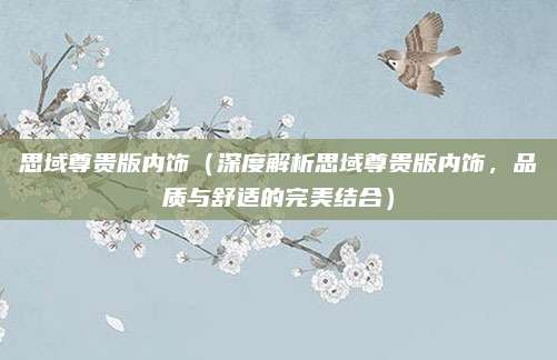 思域尊贵版内饰（深度解析思域尊贵版内饰，品质与舒适的完美结合）