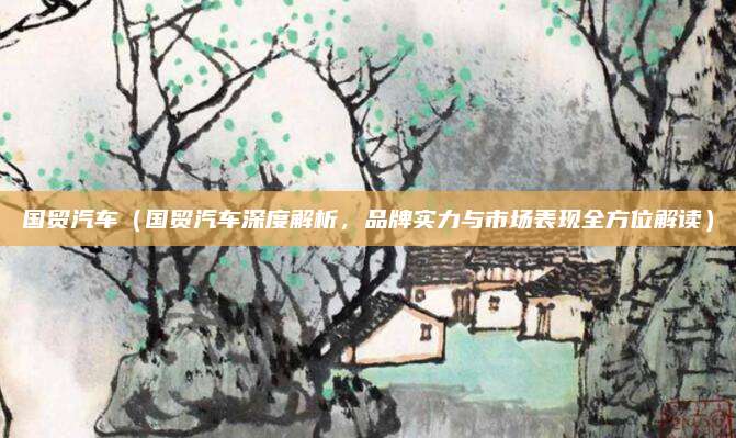 国贸汽车（国贸汽车深度解析，品牌实力与市场表现全方位解读）