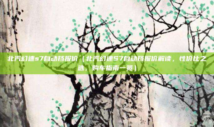 北汽幻速s7自动挡报价（北汽幻速S7自动挡报价解读，性价比之选，购车指南一览）