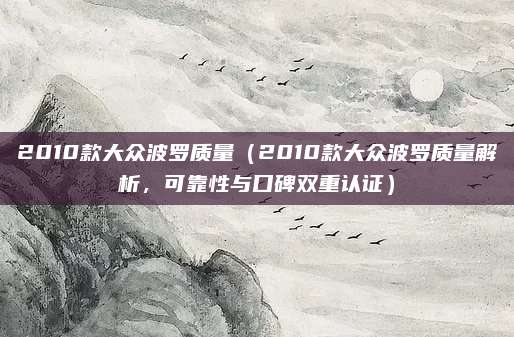 2010款大众波罗质量（2010款大众波罗质量解析，可靠性与口碑双重认证）
