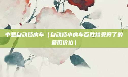 中意自动挡房车(自动档小房车百姓接受得了的最低价位)