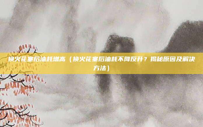 换火花塞后油耗增高（换火花塞后油耗不降反升？揭秘原因及解决方法）