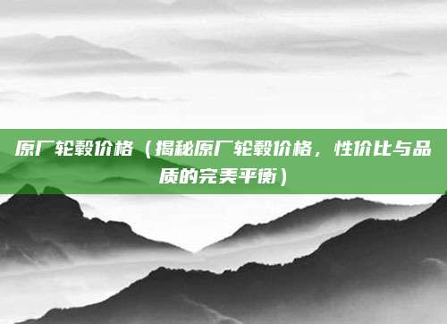 原厂轮毂价格（揭秘原厂轮毂价格，性价比与品质的完美平衡）