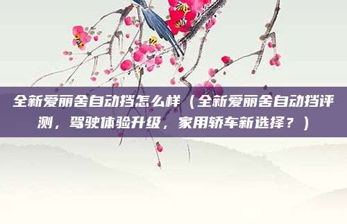 全新爱丽舍自动挡怎么样（全新爱丽舍自动挡评测，驾驶体验升级，家用轿车新选择？）