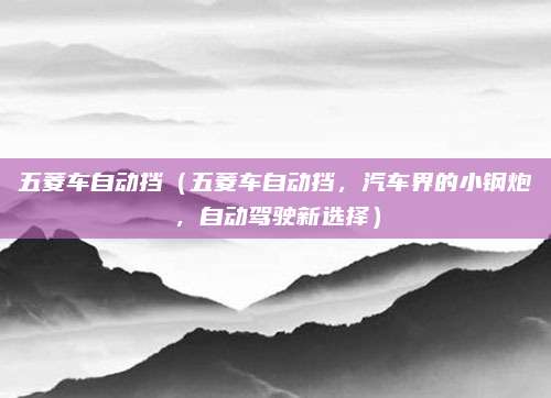 五菱车自动挡（五菱车自动挡，汽车界的小钢炮，自动驾驶新选择）