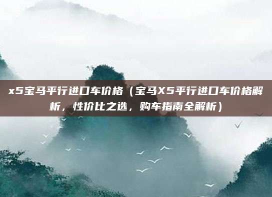 x5宝马平行进口车价格（宝马X5平行进口车价格解析，性价比之选，购车指南全解析）