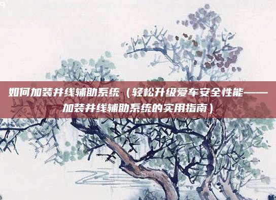 如何加装并线辅助系统（轻松升级爱车安全性能——加装并线辅助系统的实用指南）