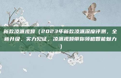 新款凌派视频（2023年新款凌派深度评测，全新升级，实力见证，凌派视频带你领略智能魅力）