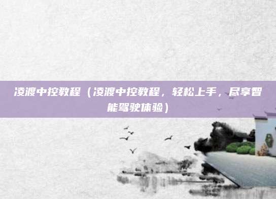凌渡中控教程（凌渡中控教程，轻松上手，尽享智能驾驶体验）