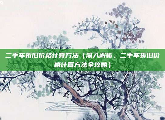 二手车折旧价格计算方法（深入解析，二手车折旧价格计算方法全攻略）