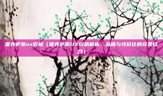 雷克萨斯ux价格（雷克萨斯UX价格解析，品质与性价比的完美结合）