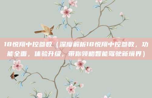18悦翔中控参数（深度解析18悦翔中控参数，功能全面，体验升级，带你领略智能驾驶新境界）