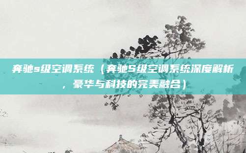 奔驰s级空调系统（奔驰S级空调系统深度解析，豪华与科技的完美融合）