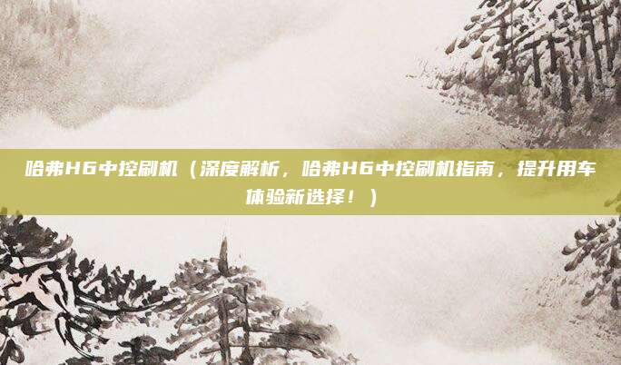 哈弗H6中控刷机（深度解析，哈弗H6中控刷机指南，提升用车体验新选择！）