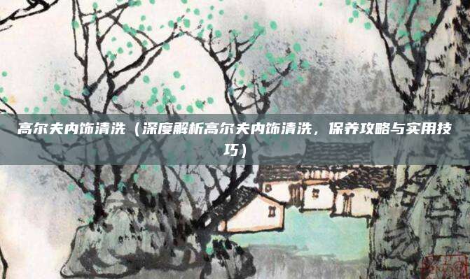 高尔夫内饰清洗（深度解析高尔夫内饰清洗，保养攻略与实用技巧）
