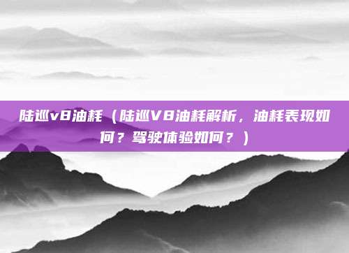 陆巡v8油耗（陆巡V8油耗解析，油耗表现如何？驾驶体验如何？）